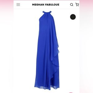 Meghan Aphrodite maxi dress in royal blue. Size medium. New.